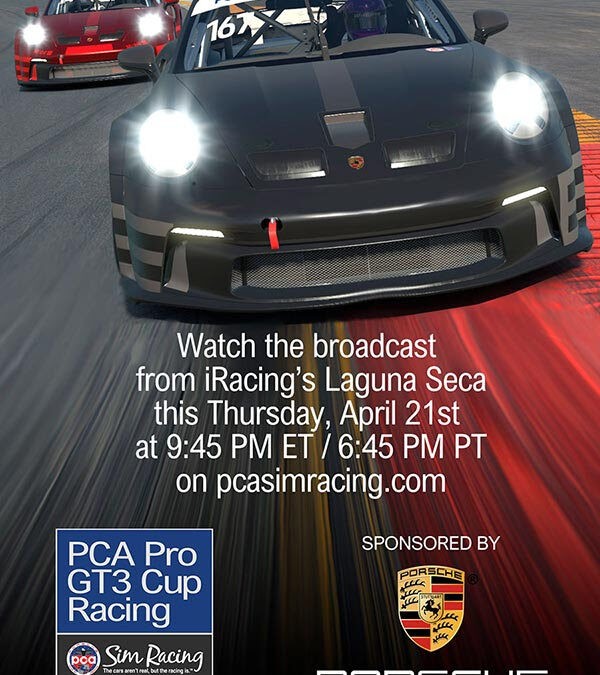 The PCA SimRacing Pro GT3 Cup – Laguna Seca
