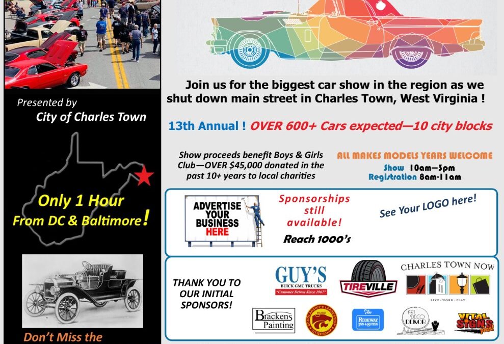 12th Annual Downtown Charles Town Car Show