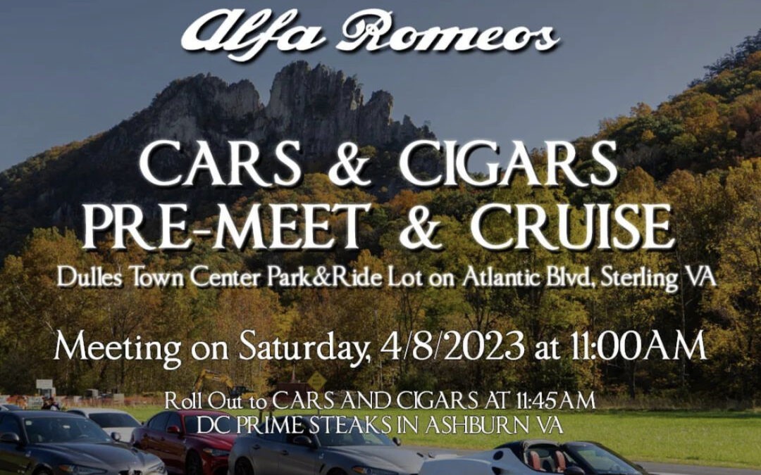 DMV Alfa Romeos Cars & Cigars Pre-Meet & Cruise