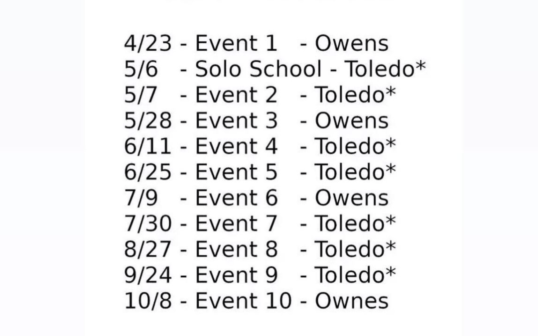 NW Ohio Region SCCA AutoCross Schedule
