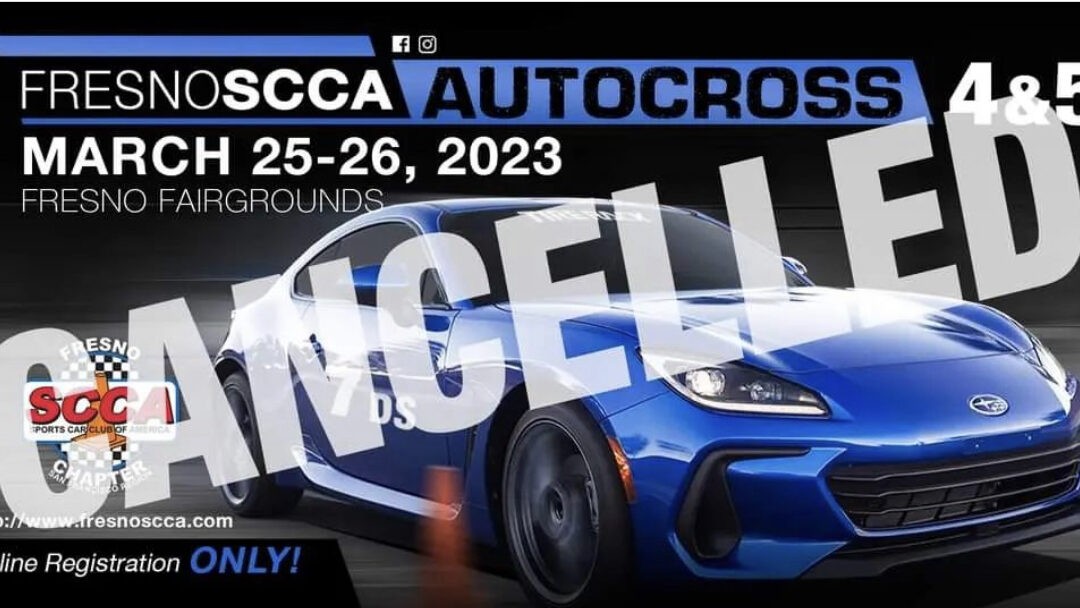 SCCA Fresno Auto-X #4 & 5 – Cancelled